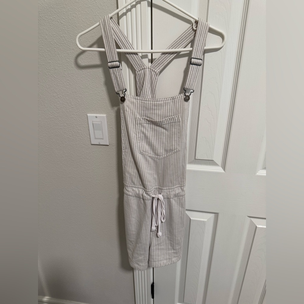 Cotton striped overalls